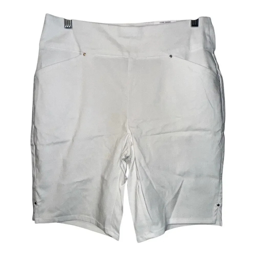 INC Womens White Core Bermuda Shorts, Size 6 Regular